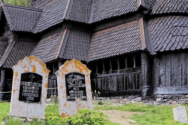Historic Lom Stave Church from 1170