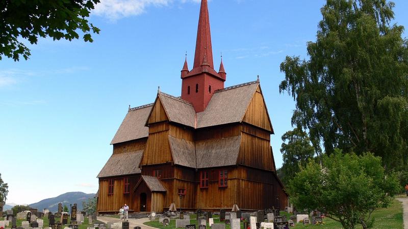 Historic Lom Stave Church from 1170