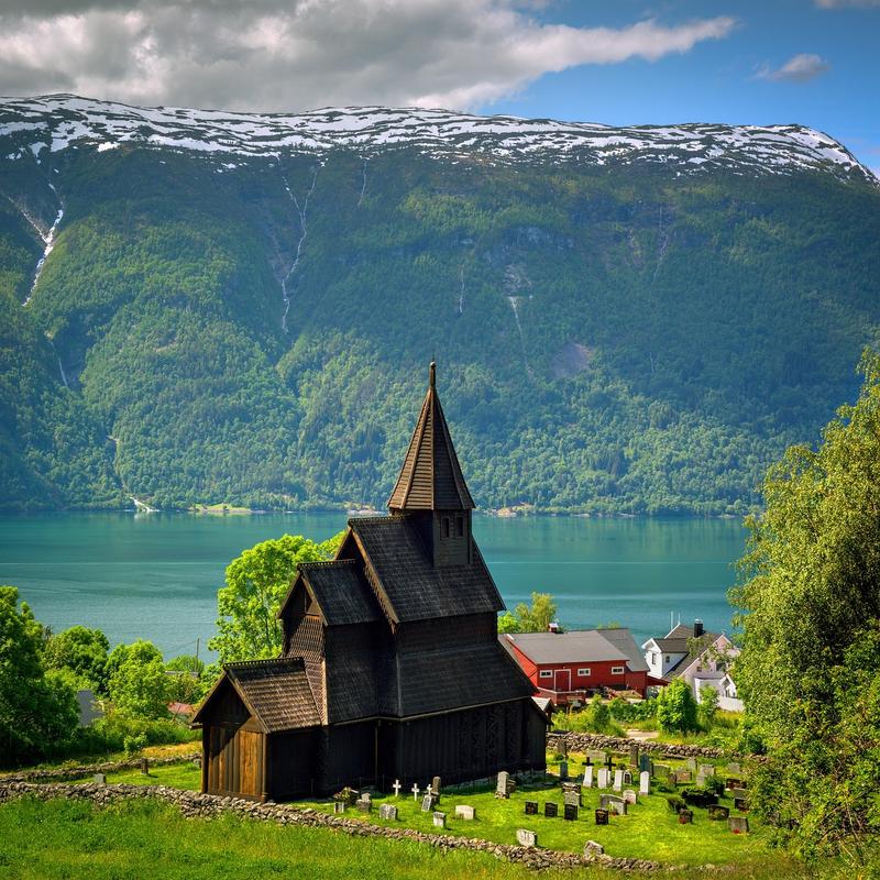 Historic Lom Stave Church from 1170