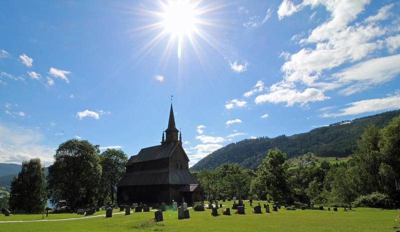 Historic Lom Stave Church from 1170