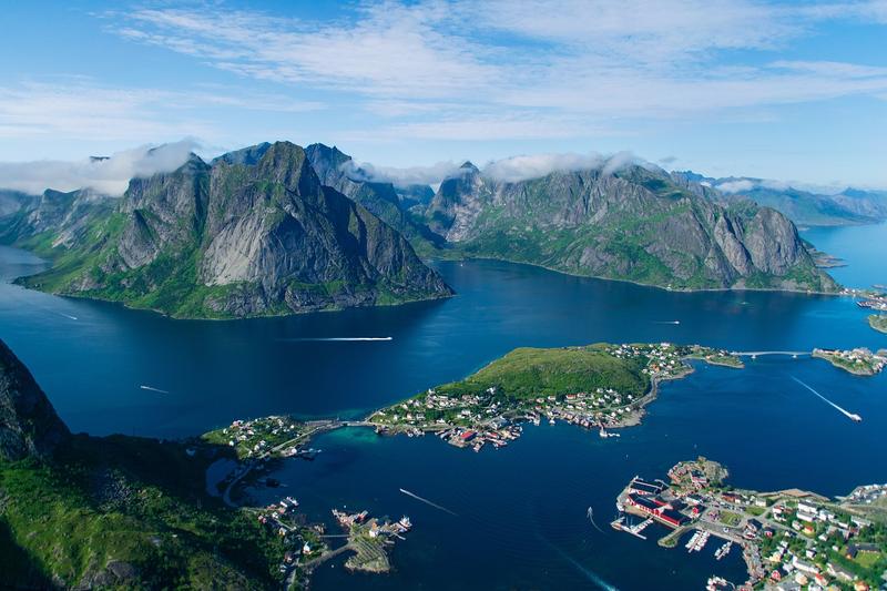 Runde island with puffins